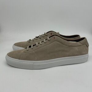 Good Man Mens Leather Suede Sneaker 18 Tan Low Top Lace‎ Up Shoes Italy Made NEW